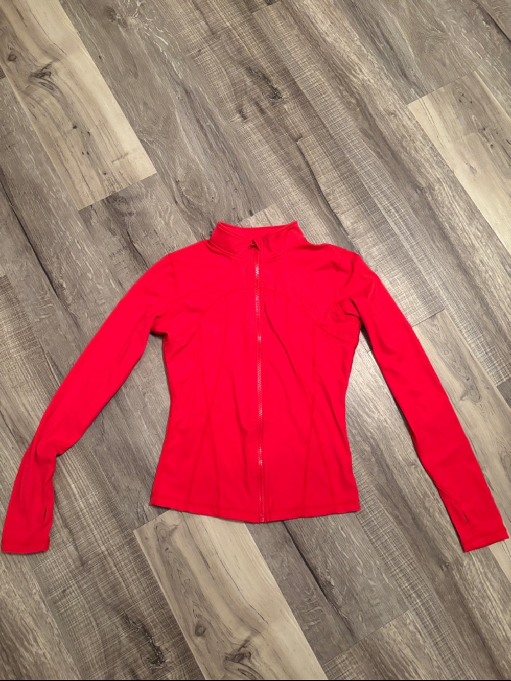 Women’s Red Full-Zip Utility Jacket